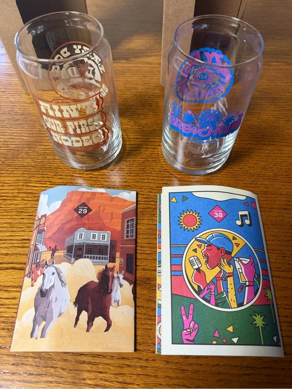 NIB Lazy Dog Beer Club Glasses - Set of 2